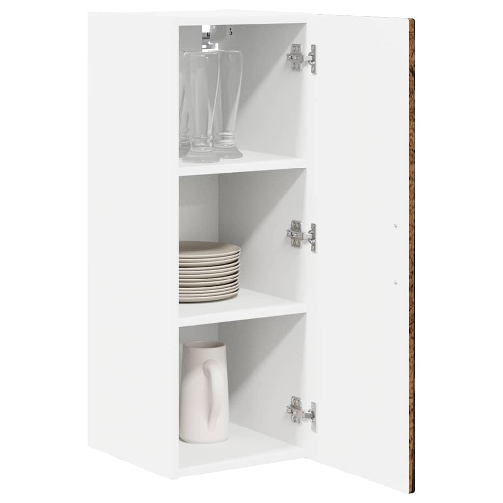 Meuble mural Porto en bois ancien 30x31x80 cm pour rangement compact