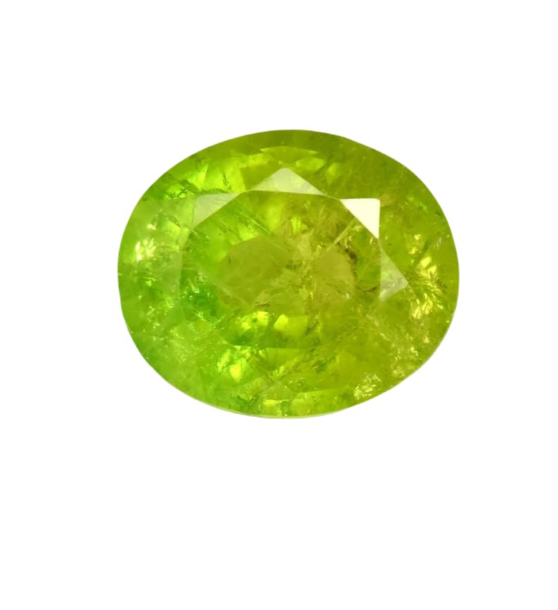 Péridot naturel ovale taillé à facettes de qualité supérieure pour joaillerie artisanale