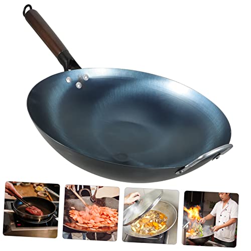 Wok de Hierro COLLBATH 12 pulgadas para cocina miniatura 7