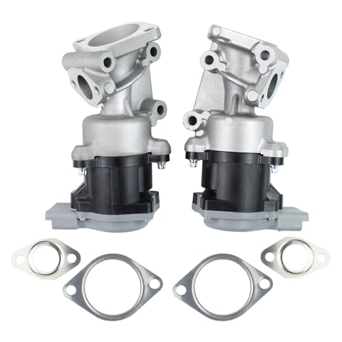 HouYeen Front Right and Left EGR Valve Includes Sealed Gasket for Cit-Roen C5 mk3 C6 Ja-guar S Type mk2 XF mk1 XJ LAN-d Ro-ver Discovery 3 4 Range Rover Sport 1 Peu-geot 407 607 2.7 D HDI TD