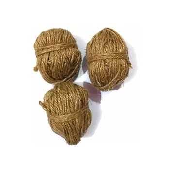 Avni Prints Natural Jute Twine String Rope Roll Thick and Strong | Jute Rope for Craft Thick Work Threads Twine Material Sutli rassi (2 ply 250 Meter)