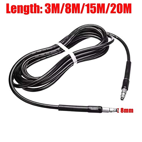 Junww Washing machine accessories 3/8/15/20M High Pressure Washer Water Hose for Black Decker PW1300 PW1400 PW1500 (Size : 20m)