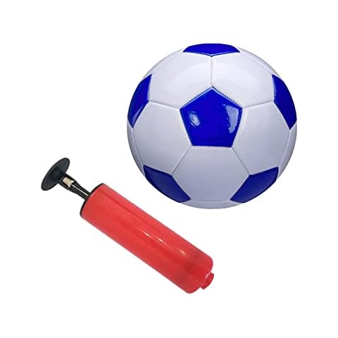 Soccer Ball Size 2 White Blue Suitable for Kids Toddler Boy Gift Training Practice 2-6 Years Old Cover