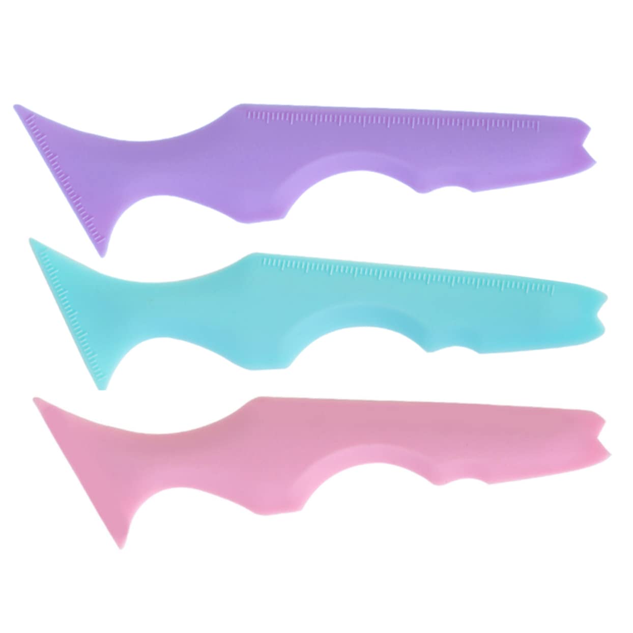 Healeved 12pièces Pochoirs Silicone Pour Eyeliner Et Sourcils Outils De Maquillage Réutilisables Pour Applicateur Pour Maquillage Yeux Parfait