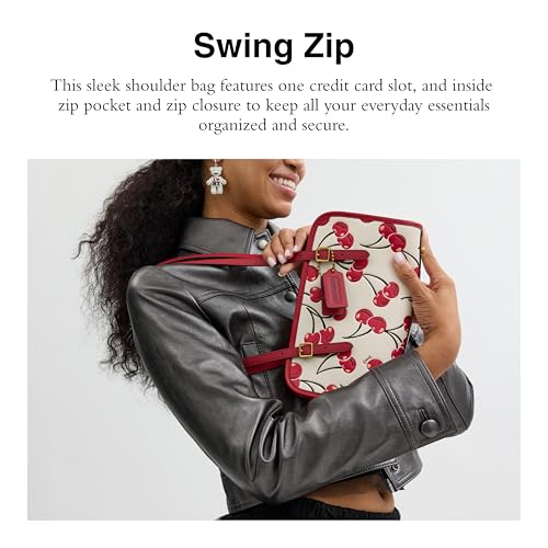 Image of COACH Swing Zip Bag with Grommets