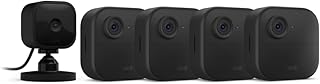 Blink Outdoor 4 (4th Gen) + Blink Mini – Smart security camera, two-way talk, HD live view, motion detection, set up in minutes, Works with Alexa – 4 camera system + Mini (black)