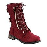 Forever Mango 61K Little Kids Combat Lace Up Boots