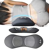 Smooth Triple Fusion Back Massager,3-in-1 Back Massager with Traction Lifting and Vibration Massage and Heat Compress Against Pain, Sciatica Massager for Neck and Shoulder and Backs (Gray)