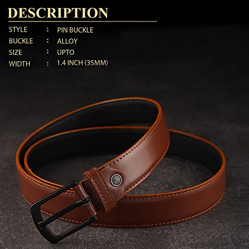 Image of ZORO Men' PU Leather Belt, (Black,Brown,Tan)