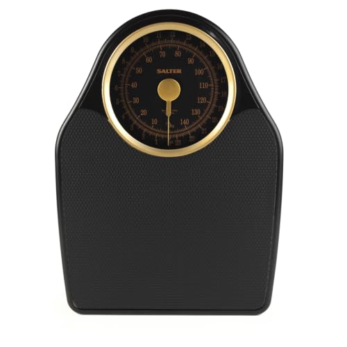 Salter Báscula de Baño Mecánica Estilo Médico - Capacidad Máxima 150 kg, Esfera Analógica Fácil de Leer con Aguja Giratoria, Plataforma Amplia, No Necesita Pilas
