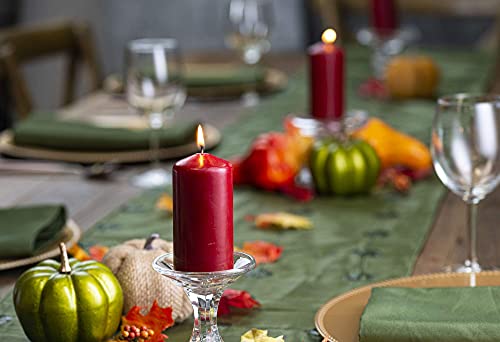 Bolsius 2X4 Inch Dark Red Pillar Candles - 4 Pack Candle Set - 20 Hours Burn Time - Premium European Quality - Dripless And Smokeless Candle - Perfect For Wedding Candles, Party, And Special Occasions #TOP6