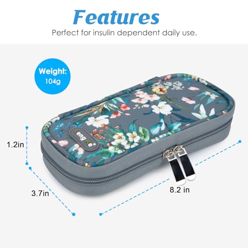 Image of YOUSHARES Insulin Cooler Travel Case - Portable Refrigerated Medicine Case for Insulin Pen, Medication and Diabetic Supplies with 2 TSA Approved Ice Pack
