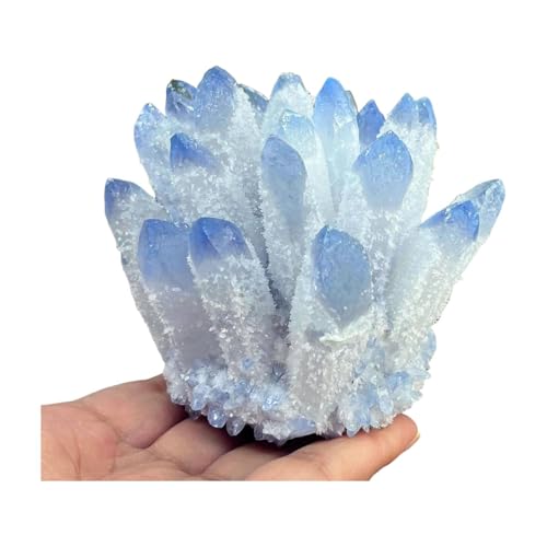 CrystalHola Natural Blue Crystal Cluster, 400-500g Decorative Mineral Specimen for Home and Office, Healing Crystal Decor, Feng Shui Stone, Unique Desk Ornament & Spiritual Gift