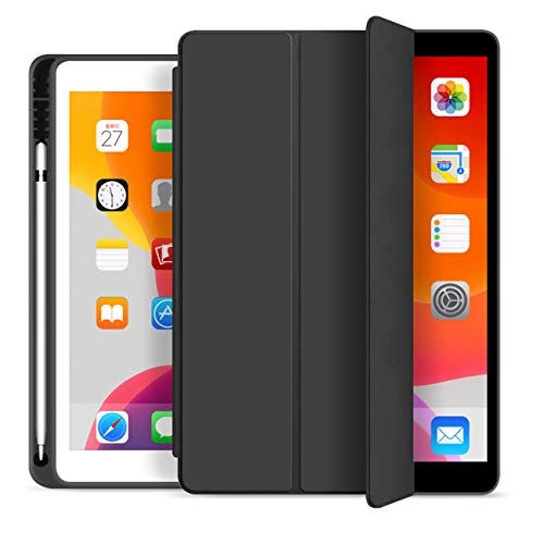 kenke New iPad 7th Generation 10.2" Case 2019 with Pencil Holder Slim Lightweight