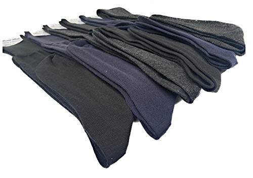 DREAM SOCKS Lot de 6 paires de chaussettes longues homme en tricot de laine lisse ou côtelée. très élégantes (6 paires DARK, 43-46) Cover