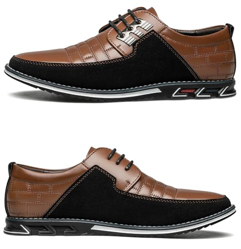 Mens Dress Shoes Comfortable Fashion Dress Sneakers Men Premium Vegan Leather Casual Shoes Business Office Wedding Formal Modern Oxfords4