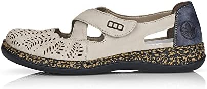 Rieker Daisy 75 Slipon Womens Slip On 40 M EU CreamBlue Beige | Image 3