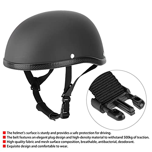 Helme Motorrad Halbhelm, Halbschale Retro Motorrad Helm Scooter Helm Mofa Helm für Sommerhelm schädelkappe Offener