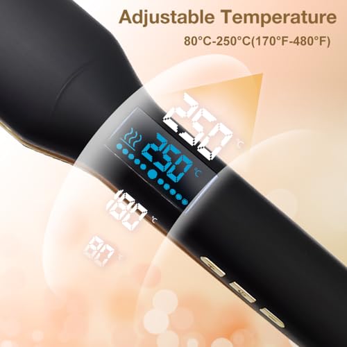 Professional-Salon-model-hair-straightener-Infrared-technology-Nano-Titanium-flat-iron-for-shiny-and-ultra-smooth-hair-Adjustable-heat-settings-range-from-170-to-450Suitable-for-all-types-of-hair