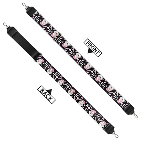 Image of Talayituse Santa Claus Candy Print Shoulder Strap Christmas Decoration Wide Purse Bag Strap Adjustable Replacement Belt Luggage Crossbody Shoulder Bag Strap for Women Girls