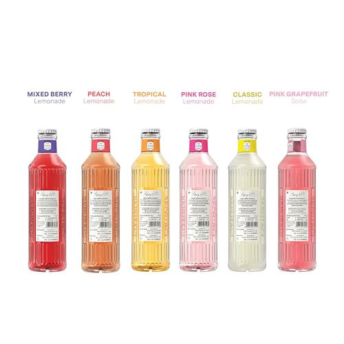 Image of Sepoy & Co. Sparkling Lemonades Tasting Pack (Pack of 12 X 200ml) | Low Calorie | Assorted Lemonades | Premium Cocktail Mixers | Flavoured & Aerated Drink