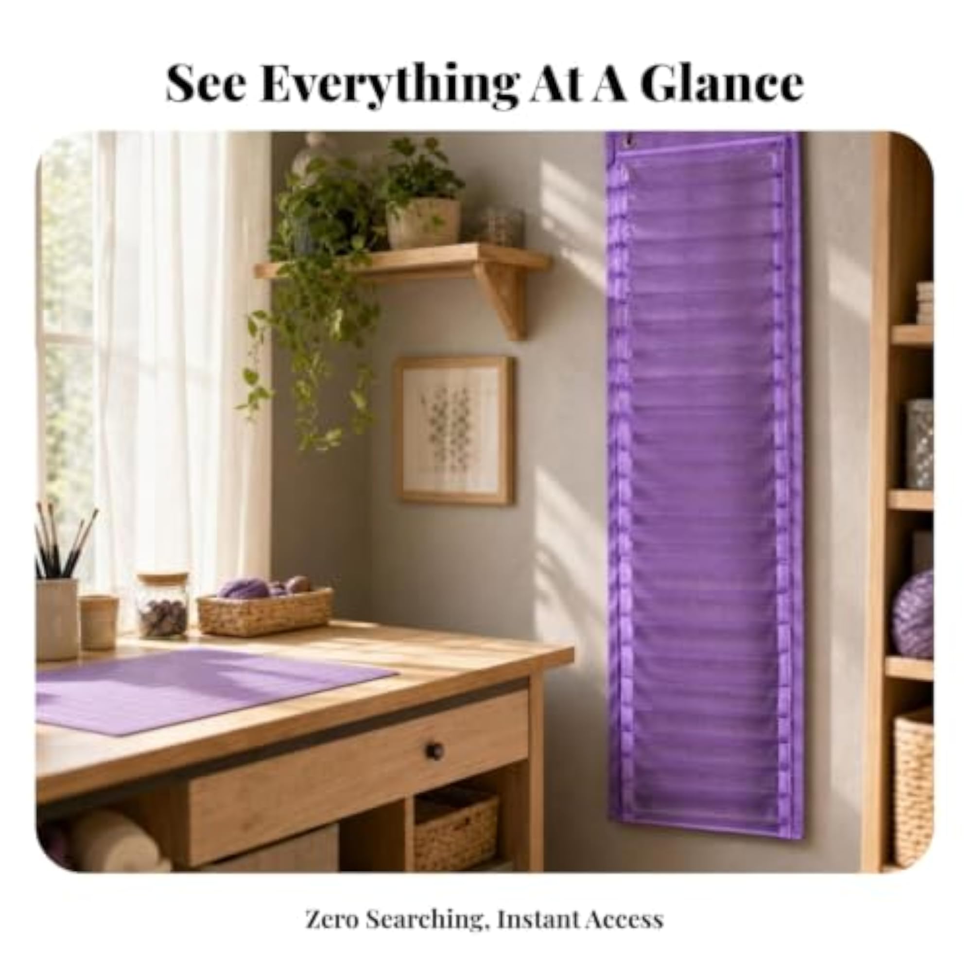 Transparent Wall Hanging Organizer with Pockets