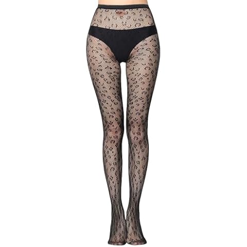 Malustar Leopard Print Fishnet Tights Cover