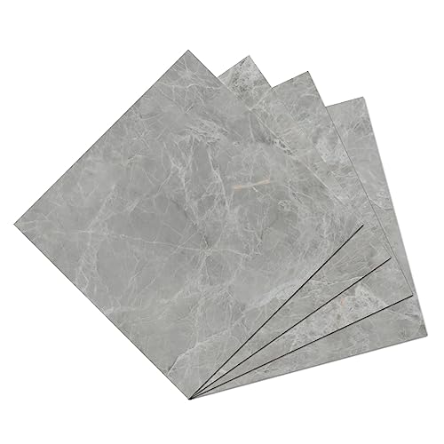 Yullpaper PVC Bodenbelag Selbstklebend Laminat Fliesenoptik Grau Klick Vinylboden Bodenfliesen Selbstklebend Badezimmer Wasserfest Klebefliesen Boden 4 Stück 30cm X 30cm Klebevinyl Klebefliesen Küche – Bild 3