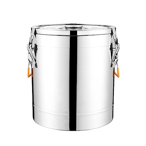 WYJRO Edelstahl Thermotransportbehälter, Edelstahl Kaffeekanne Thermo-Behälter, Thermoskanne Großveranstaltungen, für 48 Stunden Hitzeerhaltung, für Kaffee, Tee oder Glühwein,26 * 30CM/10L