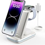 Top 10 Reviews of the Best Location Changer for Iphone 3 Wireless Charging Station: GEEKERA 3 in 1 Foldable Wireless Charger Stand for iPhone 17 16 15 14 13 12 11 Pro Max/X/8, Charging Station for Apple Watch Ultra/11/10/9/SE/8/7/6/5/4/2, AirPods 2/3/Pro