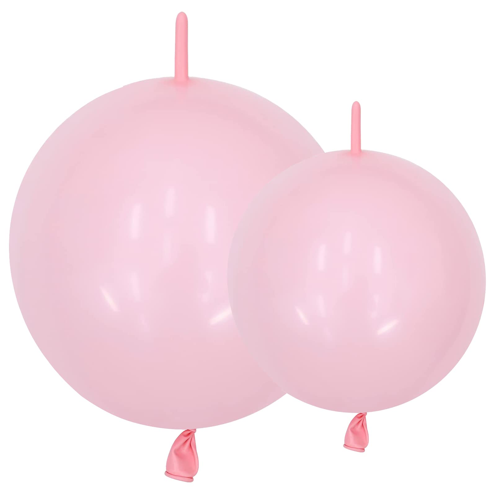 IN-JOOYAA 6 Inch 12 Inch Baby Pink Latex Link Balloon 200 Pcs Quick Link Balloons Linkable Conected Balloon for Party Decoration