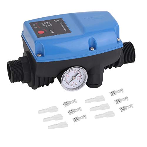 Formulaone SKD-5 Electronic Water Pump Pressure Control Professional Automatic Pressure Control Switch With Pressure Gauge-blue & black