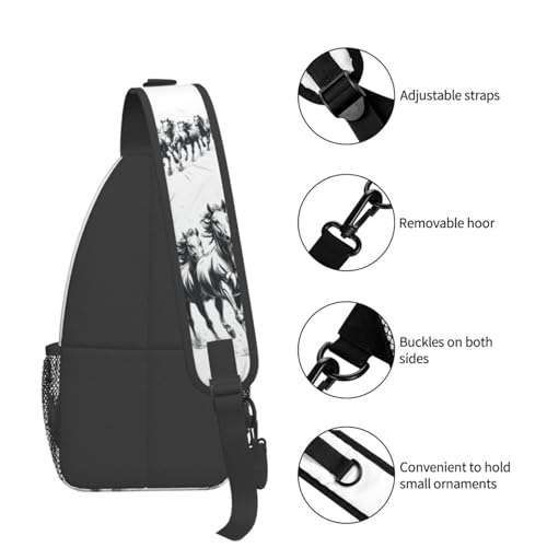 Image of Crossbody Bag Horse 2 Sling Bag Backpack Chest Bags Shoulder Bag for Women Men