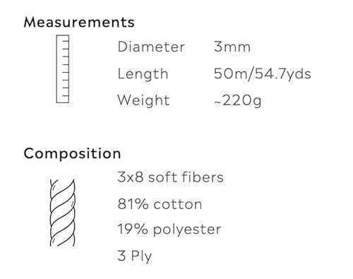 Bobbiny Corda in macramè metallizzata a 3 strati
