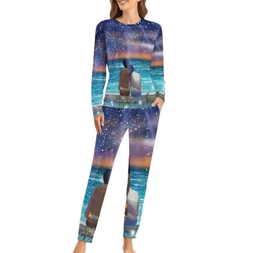 Pyjama femme couple au bord de la mer le cadeau idéal pour des nuits sereines
