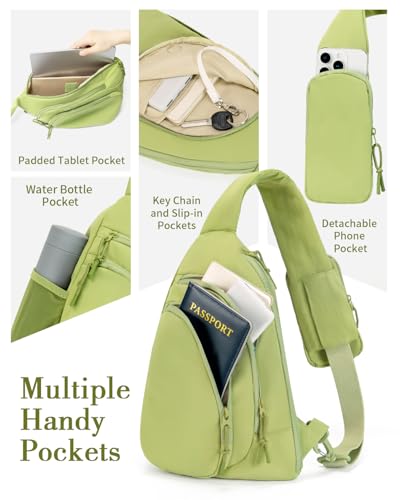 Image of Sling Bag Nylon Crossbody Bags for Women with Anti-theft RFID Blocking Pocket Cross Body Purse Adjustable Shoulder Strap