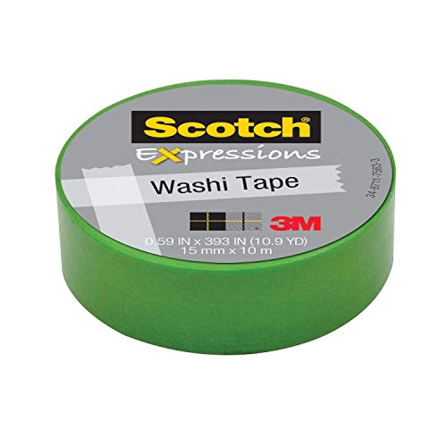 Washi tape vert 15mm pour décorer vos carnets de notes - 2