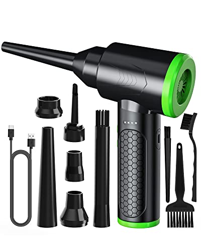 VMOK Compressed Air Duster, 3 Gear 100000RPM Electric Vacuum Cleaner Air Duster with LED Light, 9000mAh Electric Duster Keyboard Cleaner for Laptop, Computer
