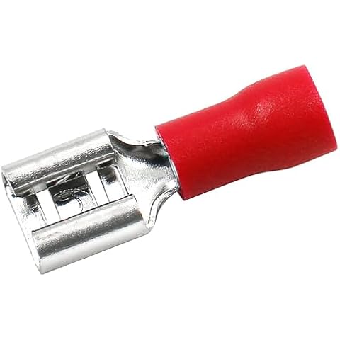 Baomain Female Quick Disconnects Vinyl Insulated Spade Wire Connector Cover