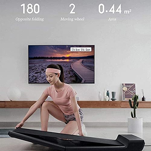 Image of Folding Treadmill, 2 in 1 Under Desk Electric Running Machine with Bluetooth & LED Screen, Portable Walking Machine for Home, Office, Gym