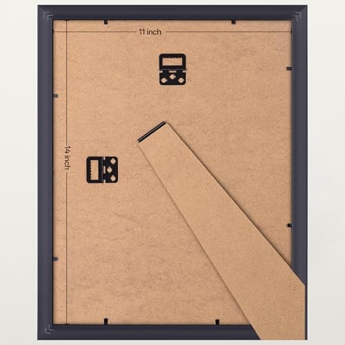 Image of eletecpro 11x14 Vintage Picture Frame, Glass Cover, Silver Beige, 2-Pack | Display Photo 8x10 with Mat or 11x14 without, Horizontal or Vertical, Tabletop or Wall Decor
