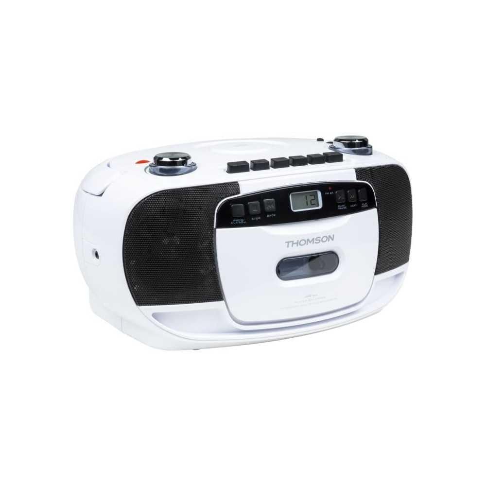 Lecteur radio cassette et CD portable - THOMSON - RK201CD - Blanc