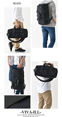 Viva Ill 大容量 3way ナイロン ボストンバッグ メンズ バックパック ビジネスバッグ リュック バッグ 黒 ビジネス バックパック リュック専門比較サイト Baglog