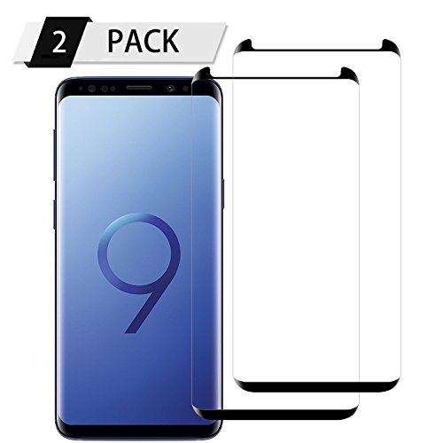 QUESPLE Galaxy S9 Screen Protector, [Anti-Bubble] [Touch Sensitive] [9H Hardness] [High Definition] Tempered Glass Screen Protector for Samsung Galaxy S9- [2 - Pack]