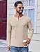 COOFANDY Henley Long Sleeve Shirts for Men T Shirts Casual Stylish Fall Tees Casual Button Collar Undershirt Lightweight Top