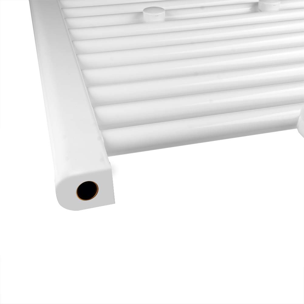 Radiateur de Salle de Bain Sèche-Serviette 1150x500mm Radiateur Tubulaire Vertical Chauffage à Eau Chaude Blanc