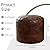 HIGOGOGO Round Stuffed Pouf Ottoman, Pu Leather Poufs with Foam Chunk Filling, Furry and Fluffy Pouf Foot Stool Storage Ottoman, 26 X 18 Floor Poufs Foot Rest for Living Room,Dark Brown