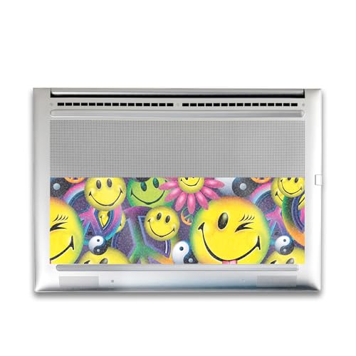 Image of Glossy Glitter Gaming Skin Compatible with HP Envy x360 16 inch (2023) - Peace Smile - Premium 3M Vinyl Protective Wrap Decal Cover - Easy to Apply | Crafted in The USA by MightySkins