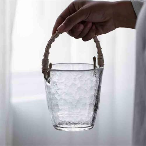 Cubo de champán portátil de vidrio fino para servir frutas y licores 8