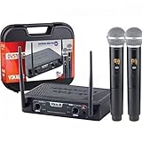 Microfone Sem Fio Vokal Dvs100 Dm Duplo Mão